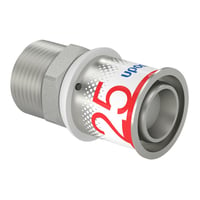 Uponor S-Press MLCP - Gevindovergang m. preskobling/nippel, 25 mm x 