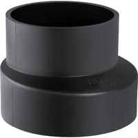 110 x 40 mm Reduktion excentrisk, sort PEH – Geberit
