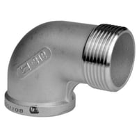 Vinkel 3/4" muffe-nippel, 90, stbt, rustfri AISI 316