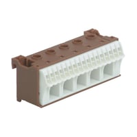 Hager faseklemme, 5 (1,5-4Q) + 1 (1,5-25Q), brun QC