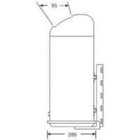 Olga 45 skraldespand i metal - Varmgalvaniseret