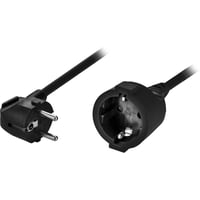 DELTACO jordet forlængerkabel vinklet CEE 7/7 til ret CEE 7/4(Schuko)