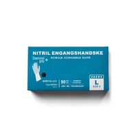Nitril engangshandske Diamond, str. 10, sort, pudderfri, 50 stk.
