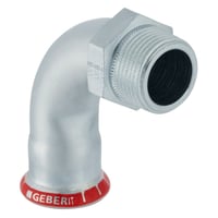 Mapress El-Forzinket, 15 mm x ?” overgangsbjning 90, muffe/nippel – Geberit