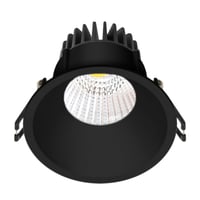 Nordtronic Velia LED indbygningsspot, 230V, IP44, rund, 10,9W, 2700K, sort (mat)