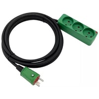 Kabelst 3G1,5 med 3 stikdser, 10 meter