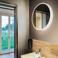 Rundt Spejl Med Lys Led Anti Dug Slv Trukko