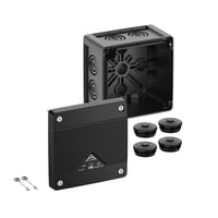 Forgreningsdse Abox Pro 040-L/sw, 102x102x57mm, sort, IP66/IP67/IP69 – Spelsberg