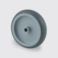 Tente hjul, 75 x 25 mm, gr gummi, glideleje