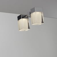 Cube spejllampe, krom