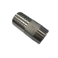 Glat slangenippel 1.1/4", med gevind, rustfrit stl AISI 316 - Teksor Oy
