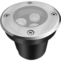 LEDlife nedgravningsspot, 3W, rund, rustfrit stl, 24V DC, 3000K - Ikke dmpbar