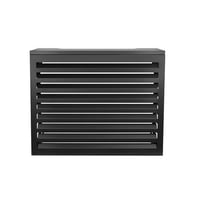 Varmepumpeskjuler Premium, aluminium, sort