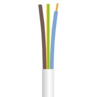 Ledning 3G1,5 H05VV-F, hvid R50 - 50 meter