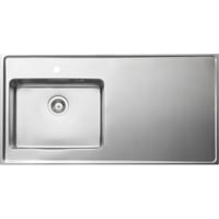 Intra Juvel QUBE kkkenbord, 1200 mm, rustfrit stl, venstrevendt