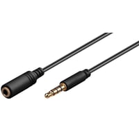 Hovedtelefon & lydkabel, 3 meter, 3,5mm Minijack forlngerkabel