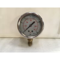 Manometer 1/4X63 0-40 bar, nedadrettet studs med glycerin