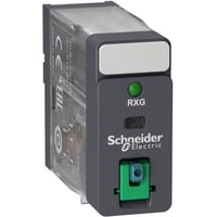 Stikbensrel RXG12BD, 10A, 24V DC, 1 C/O kontakt, med testknap og LED