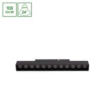 12W SHIFT Basic liner lamp, sort, 22 cm, 3000K, 1000