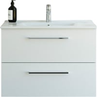 Dansani 81 cm møbelpakke - 81 cm møbelpk. Mido 2 skuffer. vask AMBER, hvid mat