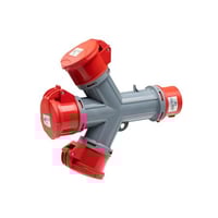 Krydsfordeler 3-vejs, 32A, 5P, 400V, H6, IP44