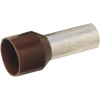 Elpress - Isoleret terminalrr, 25 mm / 16,0 mm, brun (farvekode Weidmller) - 50 stk