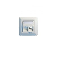 Dataudtag 2 x Keystone, EURO, hvid - Lan-Com