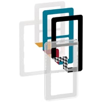 Billede af LK FUGA - Choice design ramme, 2 modul, transparent inkl. farveindlg hos WATTOO.DK