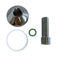 Tilslutningsstykke "x " x 80mm, rdgods (forniklet) - " roset