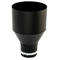 100mm Metalbestos Sorte r?gr?r. Overgang til 130mm st?lskorsten