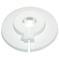 Billede af 2-delt plastroset til rør på 12 mm, ydre diameter Ø40 mm, hvid