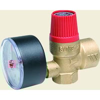 Csslr Plus samlesæt m sikkerhedsventil 2,5 bar. ½x¾ SVM & manometer 0-4bar