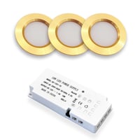 LEDlife Reco68 mbelspot, guld - 3 stk., 2,7W LED, 220lm, RA92, 4000K, 12V, IP44