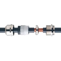 Forskruning M20, Messing, EMC, IP68, Ø6-13mm, gevind: 6mm - Wiska