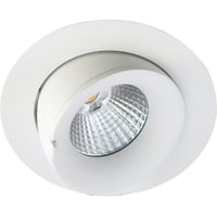 Nordtronic Velia Large Tilt LED indbygningsspot 230V 10,9W 2700K, IP44, kipvinkel 45?, hvid, rund