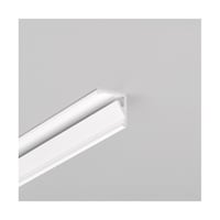 2 meter aluprofil CABI12 E - hvid lakeret, hjrne, LED skinne