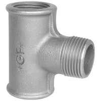 Galvaniseret tee m. mf/np/mf - " x " x " billede