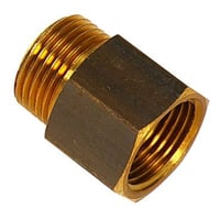 Spidsmuffe, 1/2" - 1/2", messing, 16 bar