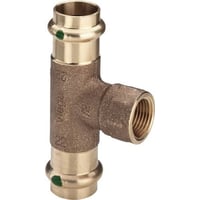 G3 Sanpress, 22 x " x 22 mm t-stykke med overgang, presmuffe/muffe (Rp)/presmuffe - Viega (outlet)