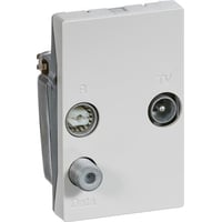 LK FUGA - Antenneudtags slutdse til TV, FM radio og Internet via KabelTV (TD272E), 1 modul, lysegr (restsalg)