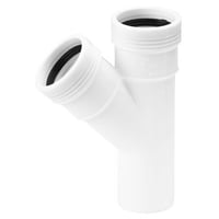 Wavin Wafix grenrør, 45°, Ø32 mm, plast, hvid