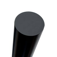 POM-C rundstang, 22 mm, sort, 3 meter – 3 meter