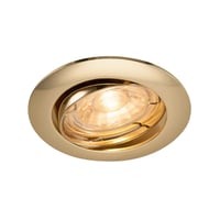 Pika Indbygningsspot Rund, Svingbar, Gu10, Messing - Slv