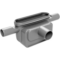 Unidrain Udlbshus 50, inkl. vandls, vandret, 2 sideindlb, lav