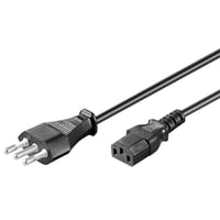 Strmkabel til Italien, C13, 1,8 meter, IMQ-godkendt, sort, H05VV-F 3G0,75 mm CU - MicroConnect