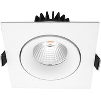 Billede af Nordtronic Velia Tilt LED indbygningsspot 230V 10,9W 3000K IP44, kipvinkel 30, hvid, firkantet