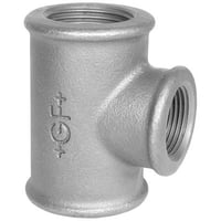 Galvaniseret tee m. muffer - 1" x " x 1" billede