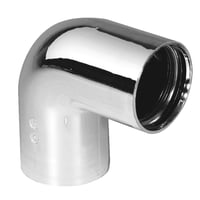 Vinkel 90 grader, 32 mm, indstik, krom PP – Purus