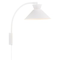 Nordlux Dial vglampe, E27, hvid, 25 cm, metal