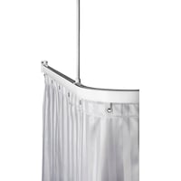 Leijma Stabil forhngsskinne til brus, 90x90x90, hvid lak. alum